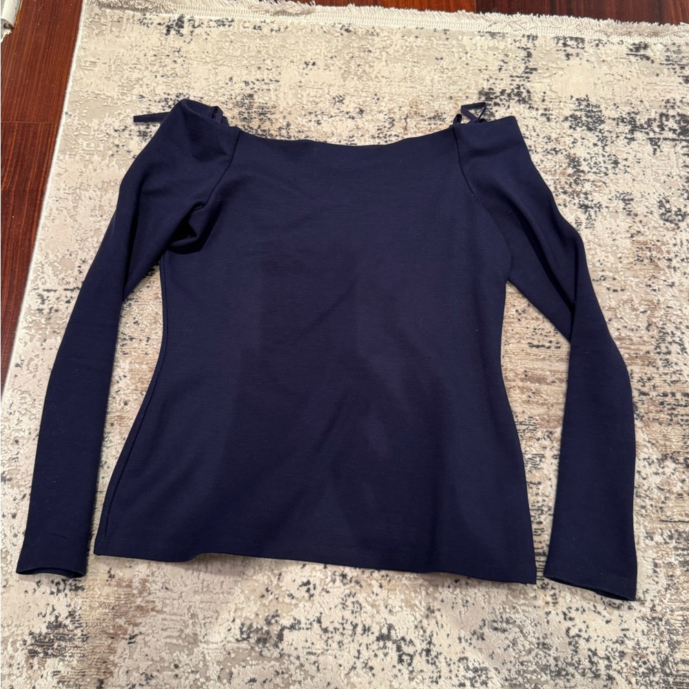 L'AGENCE Midnight Blue Long Sleeve Top
